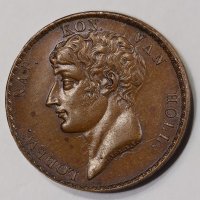 Munt Louis-Napoleon1808-(Bee) Brons patroon 20 Gulden.