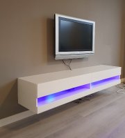 NIEUW Zwevend tv-meubel Bobbie LED 180cm
