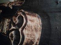 Handgesneden Afrikaanse ladekast 40 jaar oud