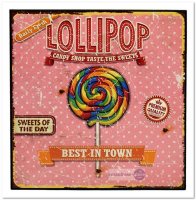 Lollipop - Houten decoratie bord