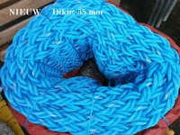 Kabelaring / Scheepstros Blauw 55mm touw