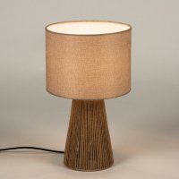 Tafellamp H 41cm beige bruin naturel