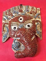 Oud Tibetaans Masker Ganesha hinoegod