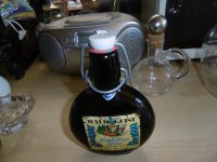 Vintage flesje der gute waldgeist heidelbeerwein