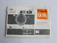 CANON Handleiding Canonet QL25 Camera 1965