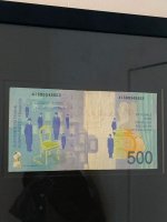 Belgische 500 frank biljet gesigneerd panamarenko
