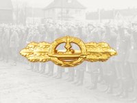 Embleem,Badge,WWII,Duitsland,Kriegsmarine,U-Boot,Gold