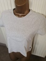 Wit/Grijs Gemeleerd Kort T-Shirt van Cool