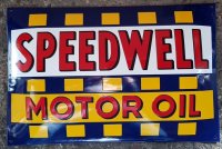 Speedwell motor oil emaillen bord garage