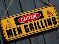 Mannen aan het grillen , bbq