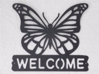 Muurdecoratie , vlinder , welkom