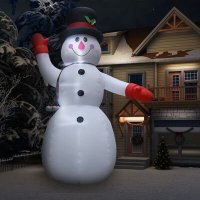 VidaXL Kerstsneeuwpop opblaasbaar met LED XXL