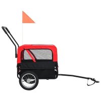 VidaXL Huisdierenfietskar 2-in-1 aanhanger en loopwagen