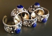 Tibetaans zilveren ring met Lapis Lazuli