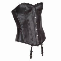Echt leren corset model 10 zwart