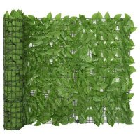 VidaXL Balkonscherm met groene bladeren 300x100