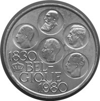Twee stuks 500 frank 1980 (VL