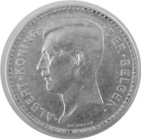 Twee stuks 20 frank 1934 (Albert