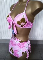 Roze Voorgevormde Bikini met Pareo -