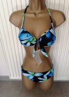 Chique Marineblauwe Bikini met Print +
