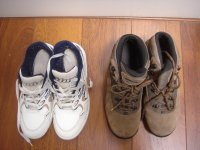 Sneakers en bergschoenen