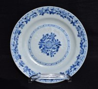 Chinese porcelain, flat round plate with