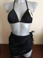 Zwarte 3-Delige String - Bikini met