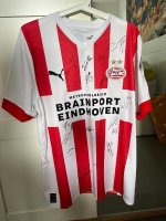 Team gesigneerd PSV Eindhoven thuis shirt
