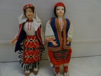 Hongarije Twee kleurrijke poppen