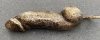 Gietijzeren flesopener penis zwaar bronskleurig FG579