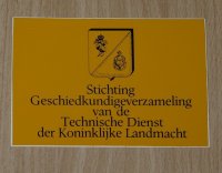 Sticker, Geschiedkundige Verzameling Technische Dienst, Koninklijke