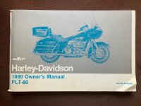 Harley-Davidson 1980 Owner\'s Manual FLT-80