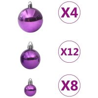 VidaXL 100-delige Kerstballenset paars330086
