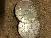 Zilveren 500 Bf muntstukken nav 150