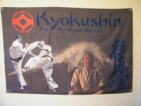 Kyokushin karate kyokushinkai vlaggen (Oyama kanji