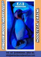 Pinguïn happy feet en ijsmuur fotoshoot