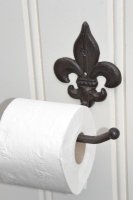 WC-Toiletrolhouder -Landelijke Franse Lelie- gietijzer