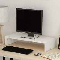 VidaXL Tv-/monitorstandaard 60x23,5x12 cm spaanplaat wit243661