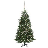 VidaXL Kunstkerstboom met LED\'s en kerstballen