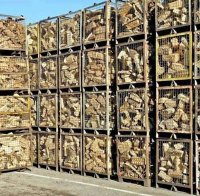 Verkoop van brandhout in groothandel en