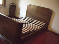 Vintage bedframe van 2-persoonsbed