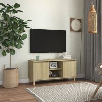 VidaXL Tv-meubel met houten poten 103,5x35x50