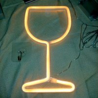 Neon Led lamp (Wijnglas) Usb of