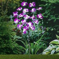 HI Tuinlamp orchidee solar LED 75