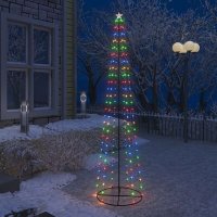VidaXL Kegelkerstboom 136 meerkleurige LED\'s 70x240