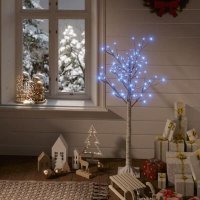 VidaXL Kerstboom wilg met 120 blauwe