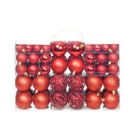VidaXL 100-delige Kerstballenset 3/4/6 cm rood245710