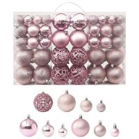 VidaXL 100-delige Kerstballenset roze330084