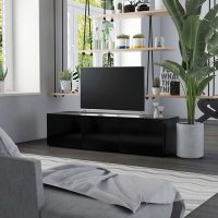 VidaXL Tv-meubel 120x34x30 cm spaanplaat zwart801869