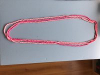 Kettingen 3 kleuren roze 128cm lang